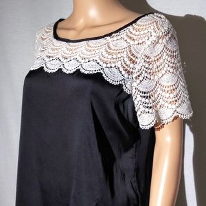 What Beauty!  Part Crochet & Silk Like Top